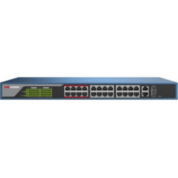 Коммутатор POE 24 RJ45 100M PoE с грозозащитой 6кВ (DS-3E0326P-E(B))